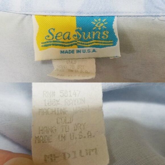 VINTAGE 80s SeaSuns Hawaiian Seaside Cropped Top - Picture 8 of 8